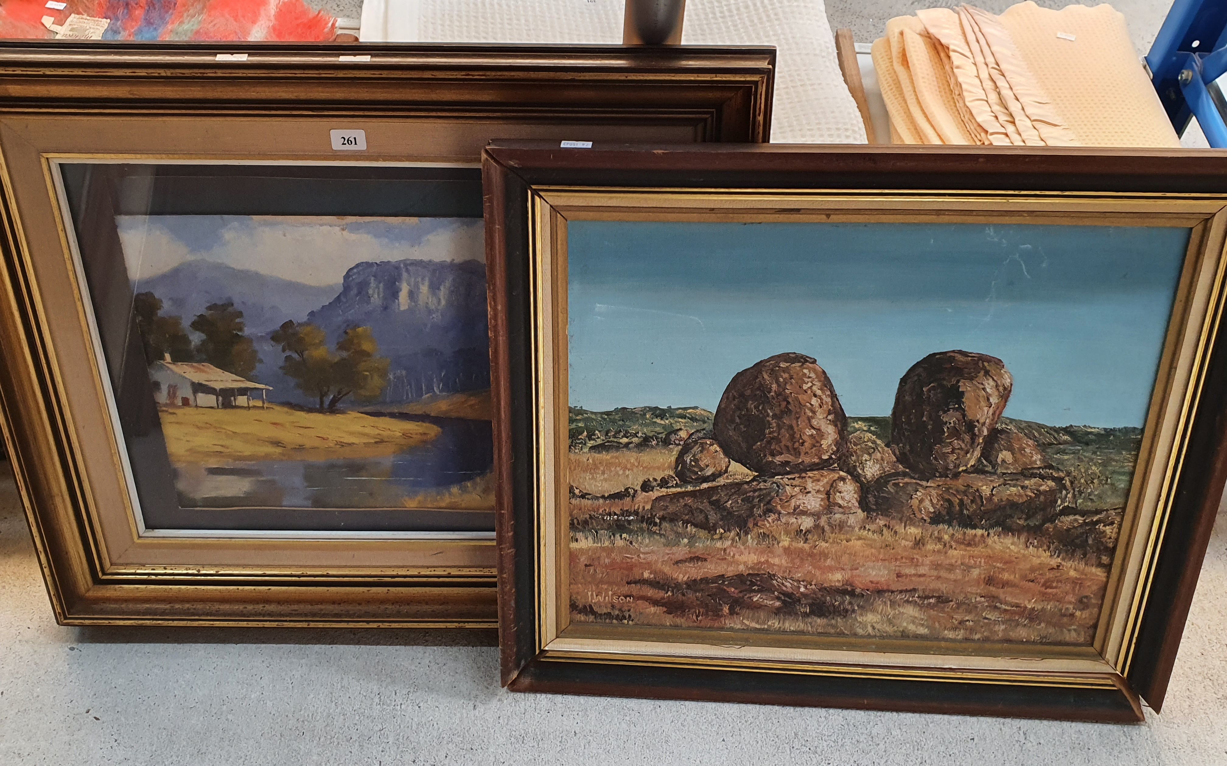 261 · TWO VARIOUS FRAMED LANDSCAPE PAINTINGS