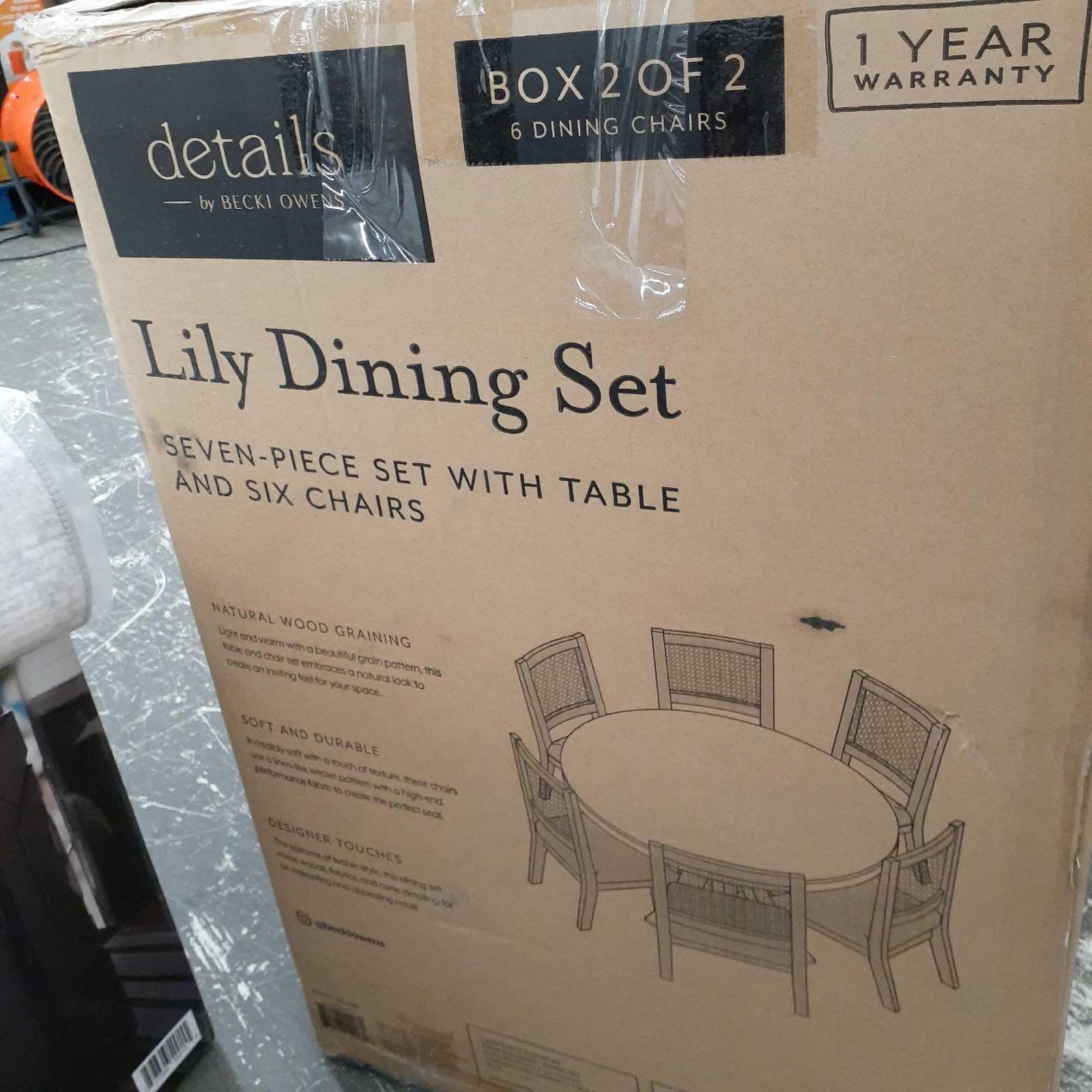Details by Becki Owens 7-Piece Lily Dining Set with Table and Chairs E19