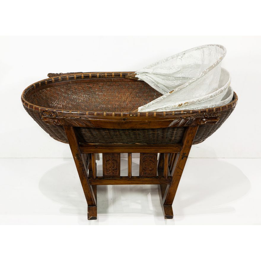 Chinese woven bassinet