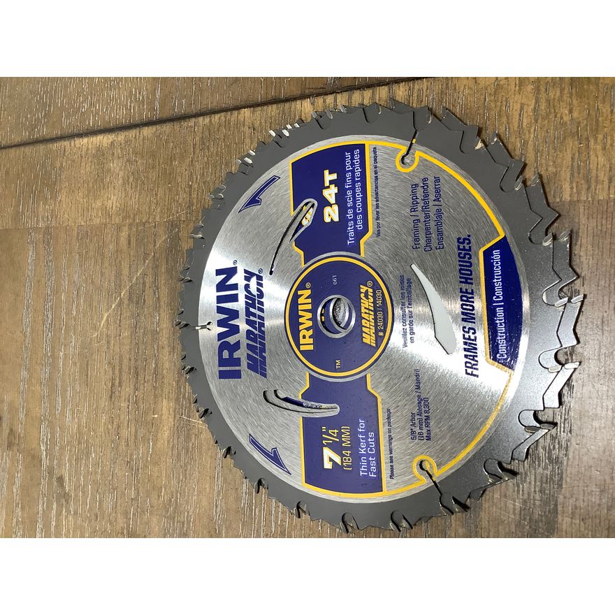 (3) Irwin Marathon 7-1/4" 24T Blades
