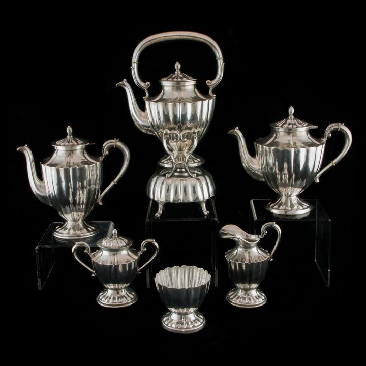 Mexican Taxco Esterling sterling hot beverage set