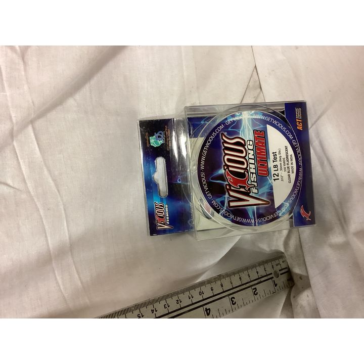 Vicious Fishing Ultimate- 12lb Test, .012''-30mm, 330YD, Clear Blue Fluorescent Fishing Line