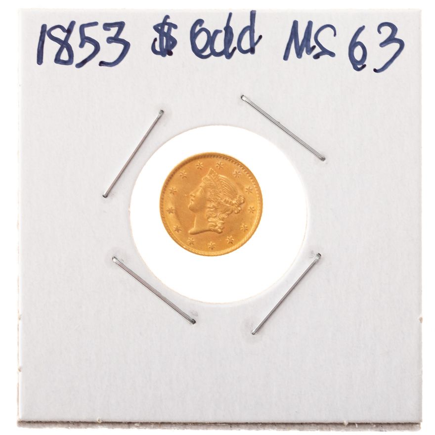 1853 Gold Dollar MS63