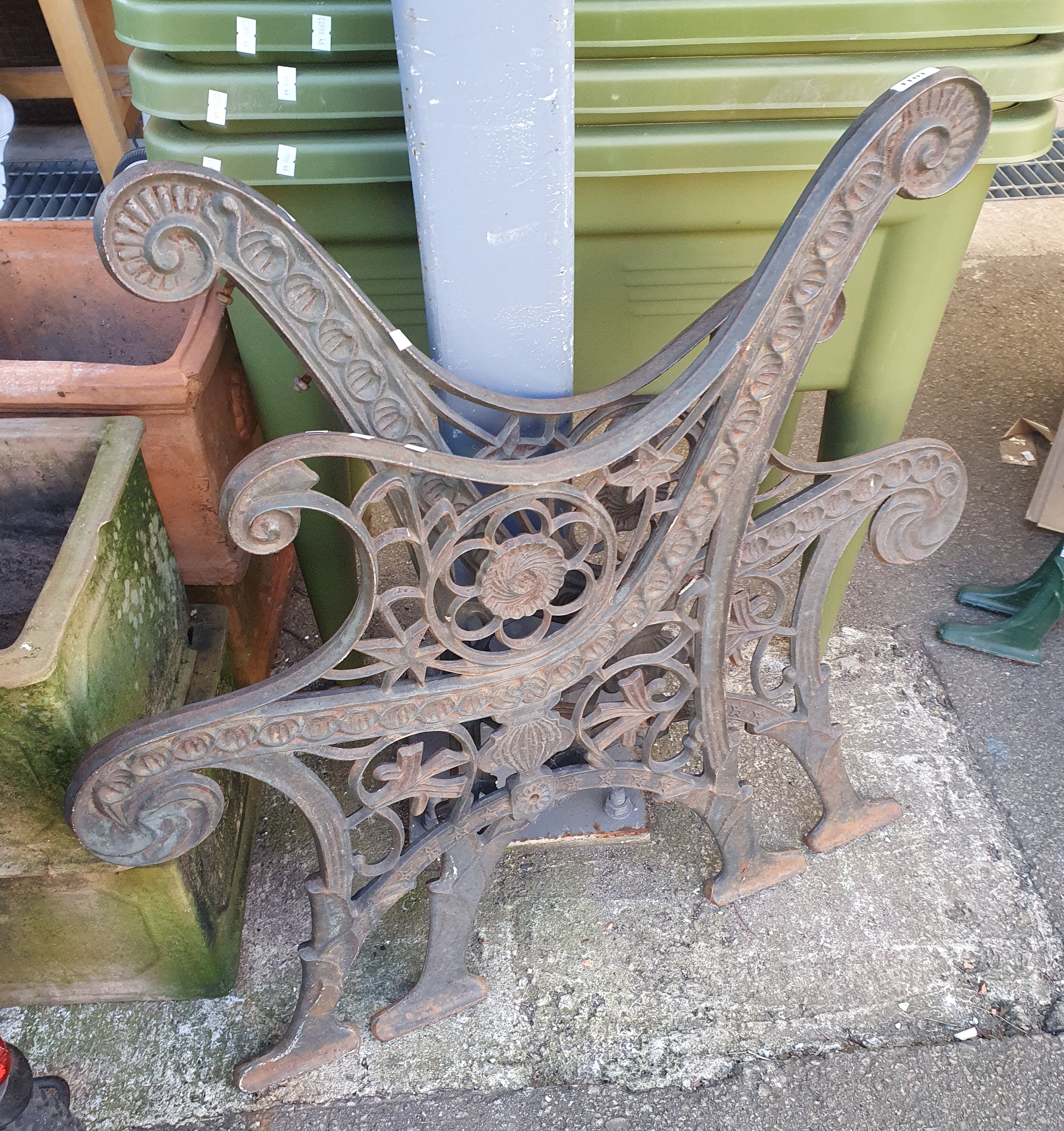 A Set Of Cast Iron Bench Ends
