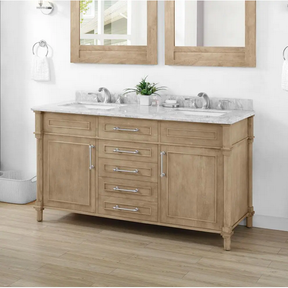 Home Decorators Collection Aberdeen Double Sink Bath Vanity in Antique Oak WALL K