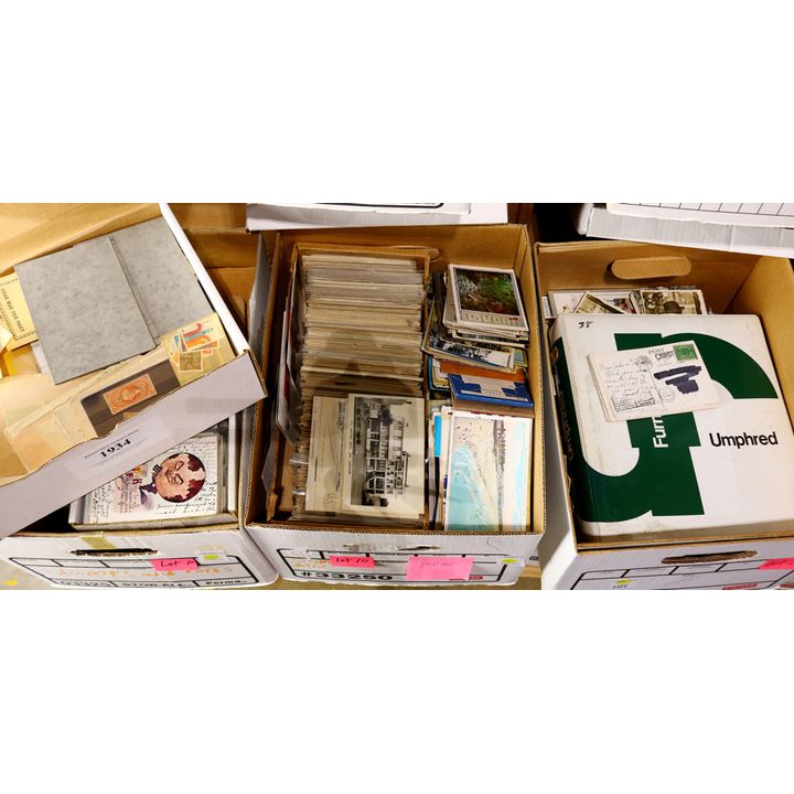 Three boxes of worldwide covers, including some United States covers dating to 1850s