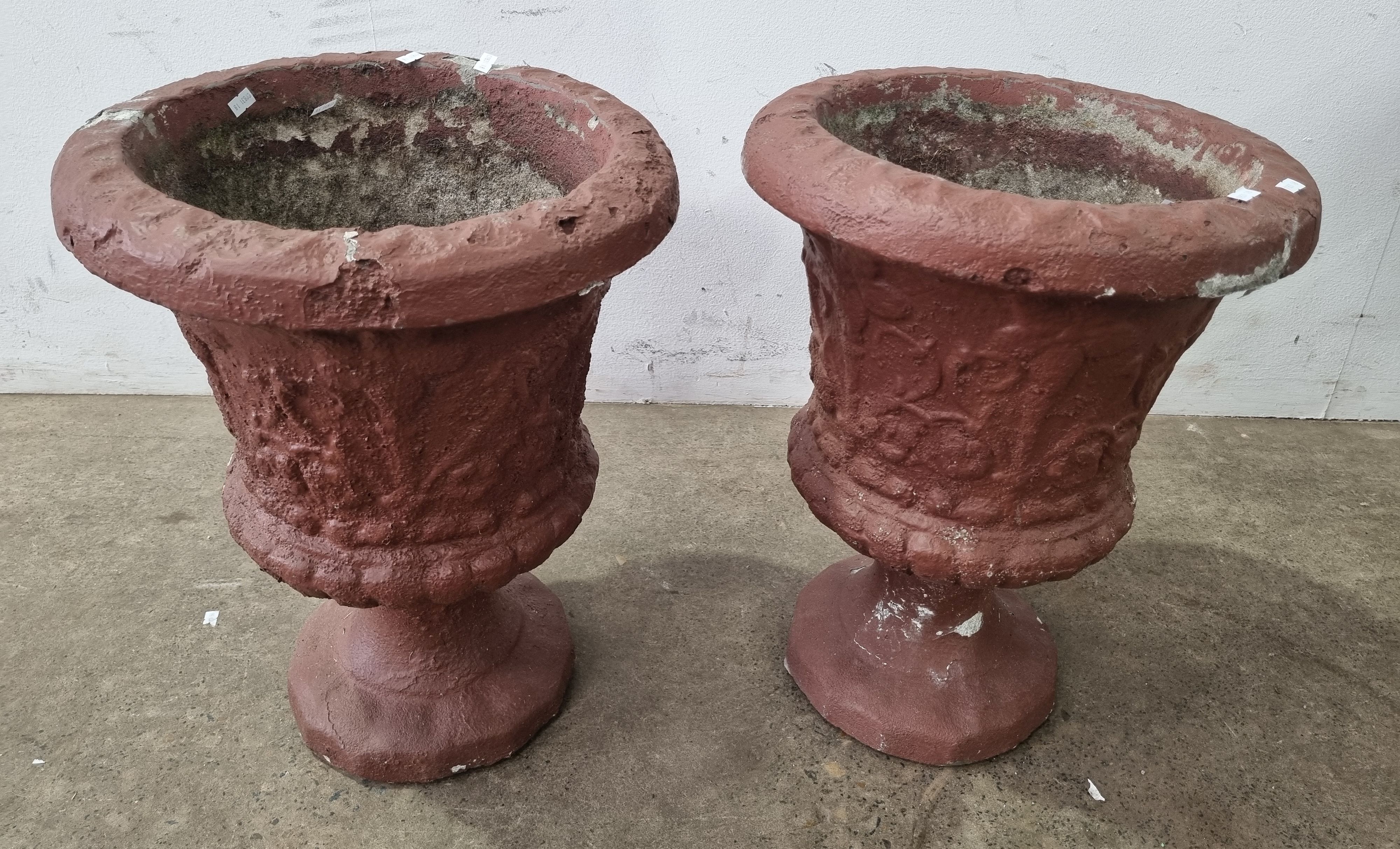 A Pair Of Concrete Pots