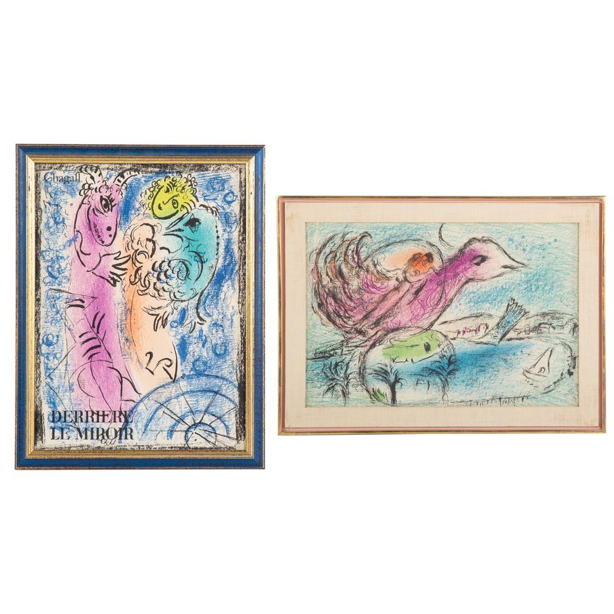 Marc Chagall. Two Works from Derriere le Miroir, lithographs