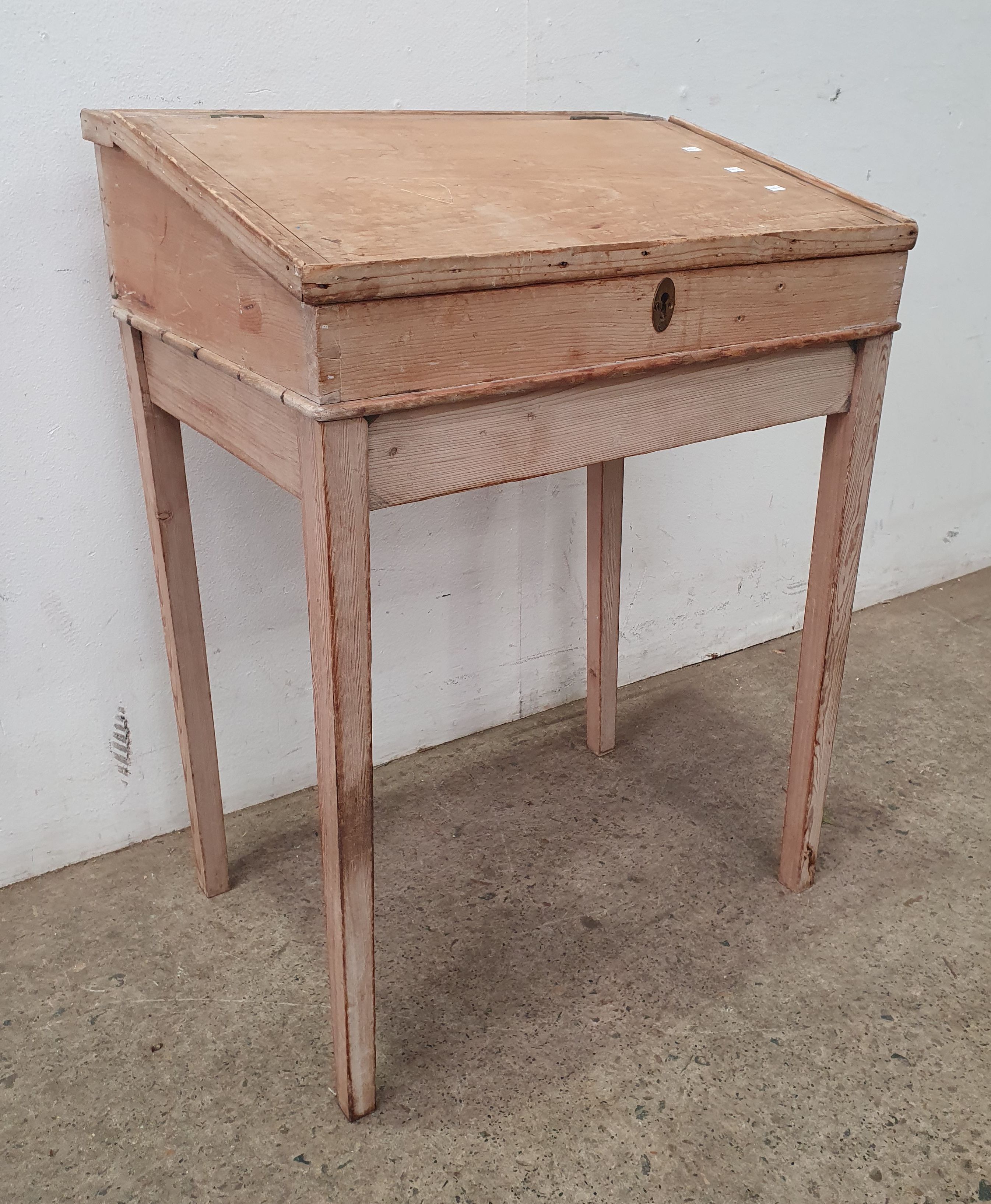 An Early Pine Writing Slope On Legs