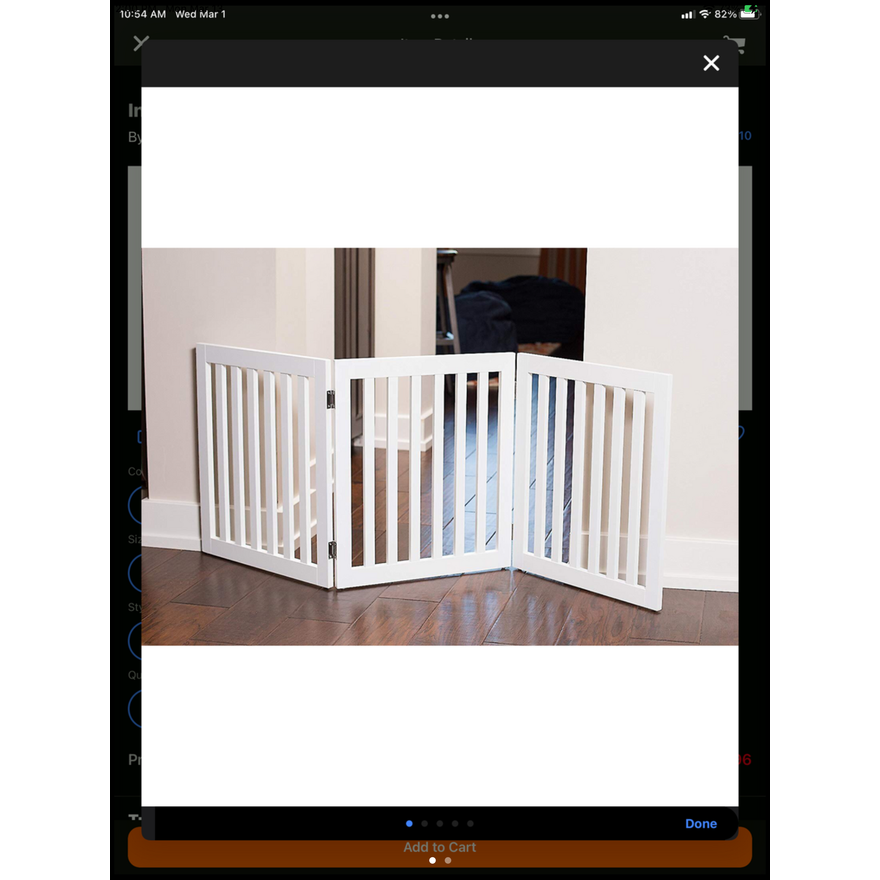 Internet's Best Traditional White Pet Gate 3-Panel (28 x 21.5 x 3)