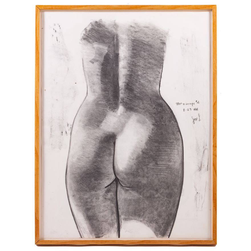 Joseph Shannon. "Moonscape 4," charcoal