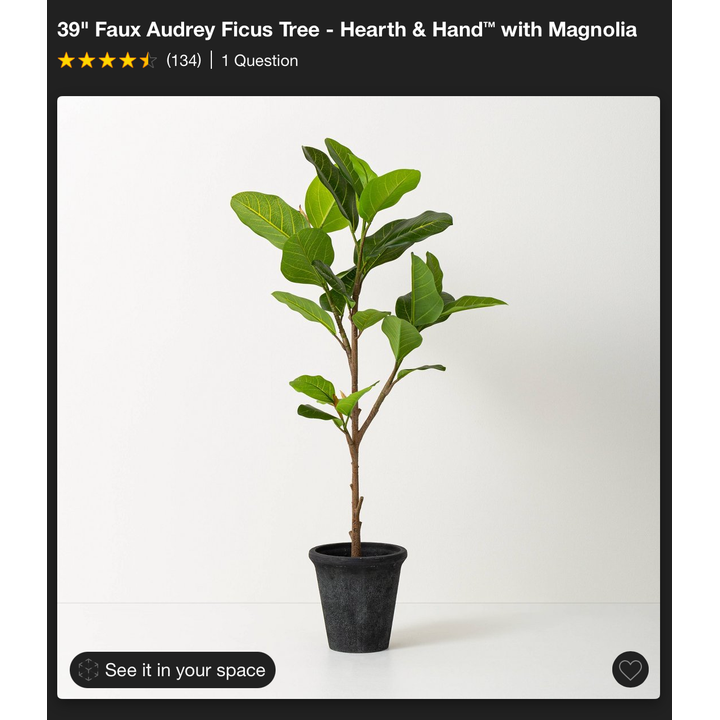 Hearth & Hand w/ Magnolia 39" Faux Audrey Ficus Tree
