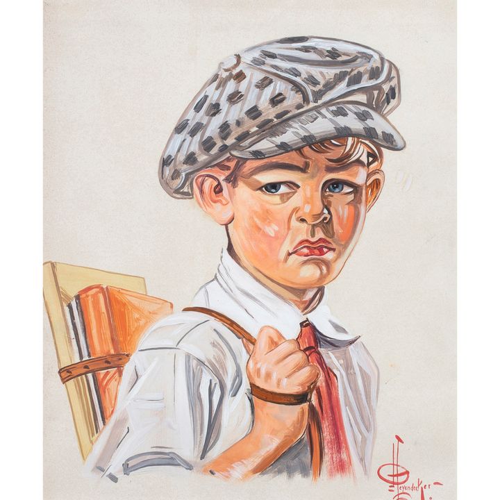 Gouache, Attributed to Joseph Christian Leyendecker