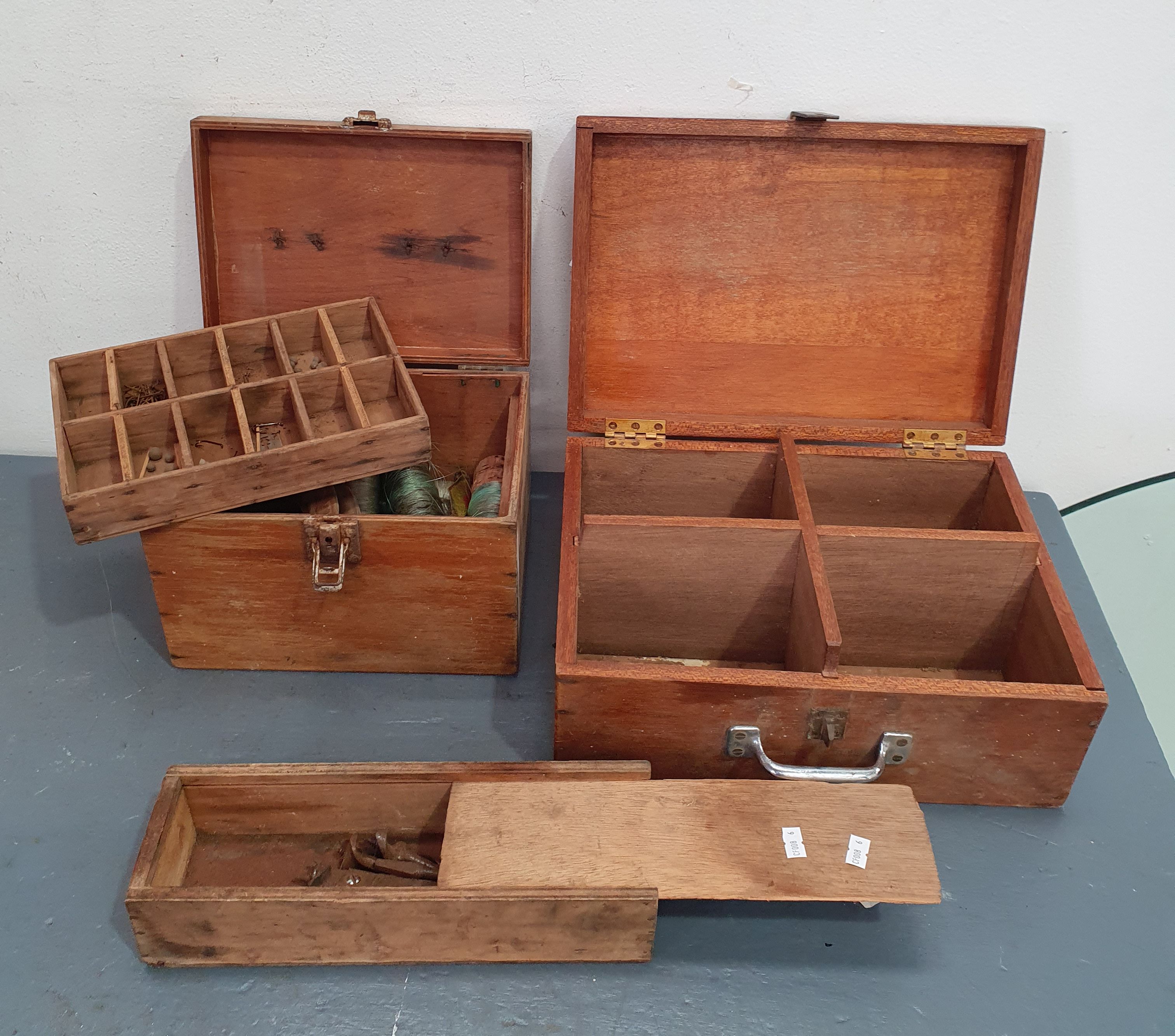 A Collection Of Vintage Timber Boxes