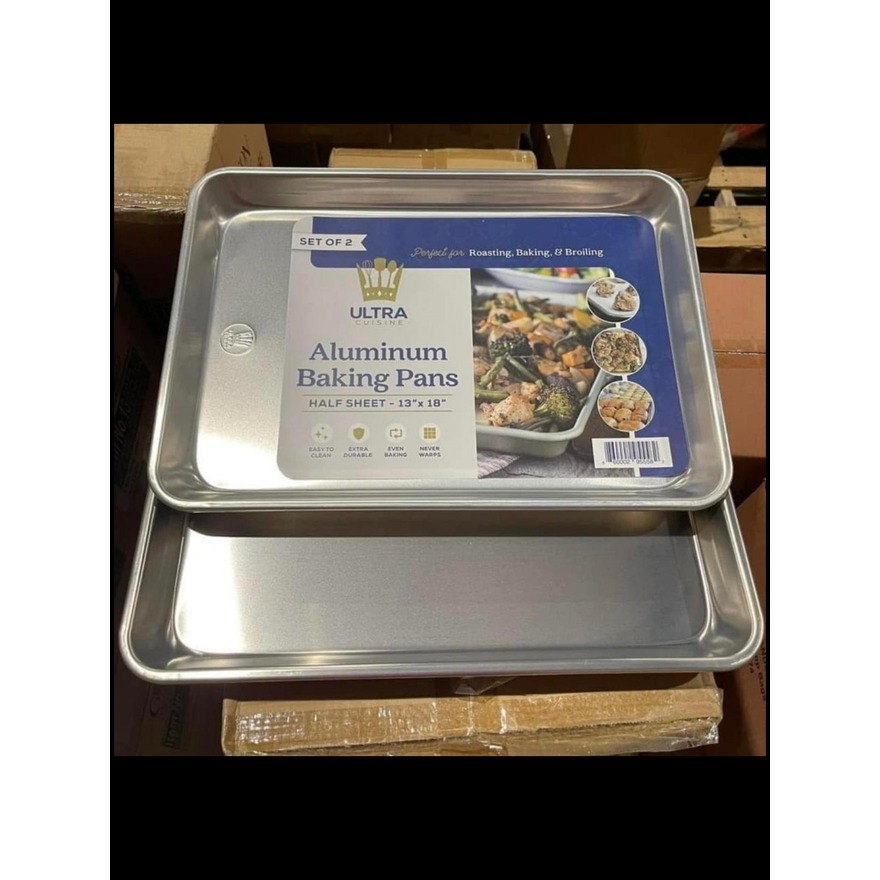 Ultra Cuisine Set Of 2 Aluminum Baking Pans 13'' x 18''