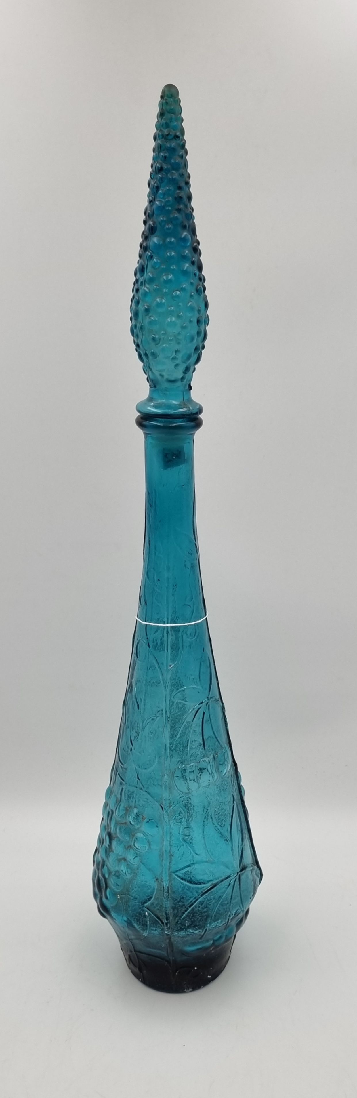 662 · AN EMPOLI BLUE GLASS GENIE BOTTLE