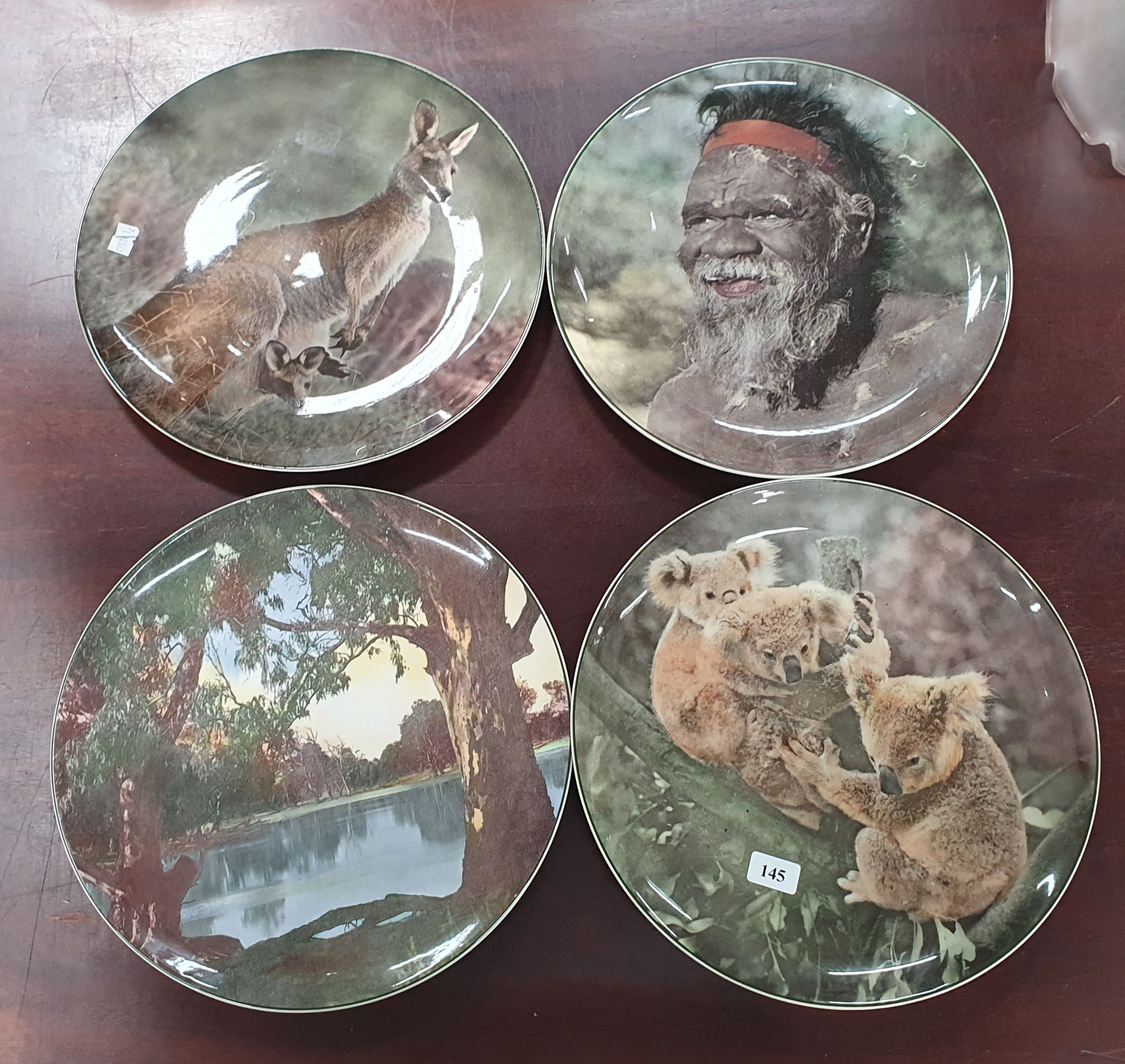 145 · FOUR ROYAL DOULTON AUSTRALIAN INTEREST CABINET PLATES