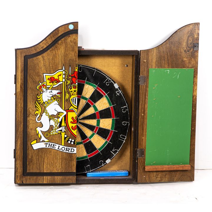 A dart board in case