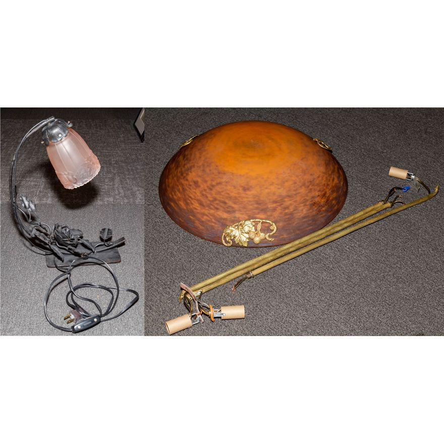 Hanging Light Fixture & Desk Lamp