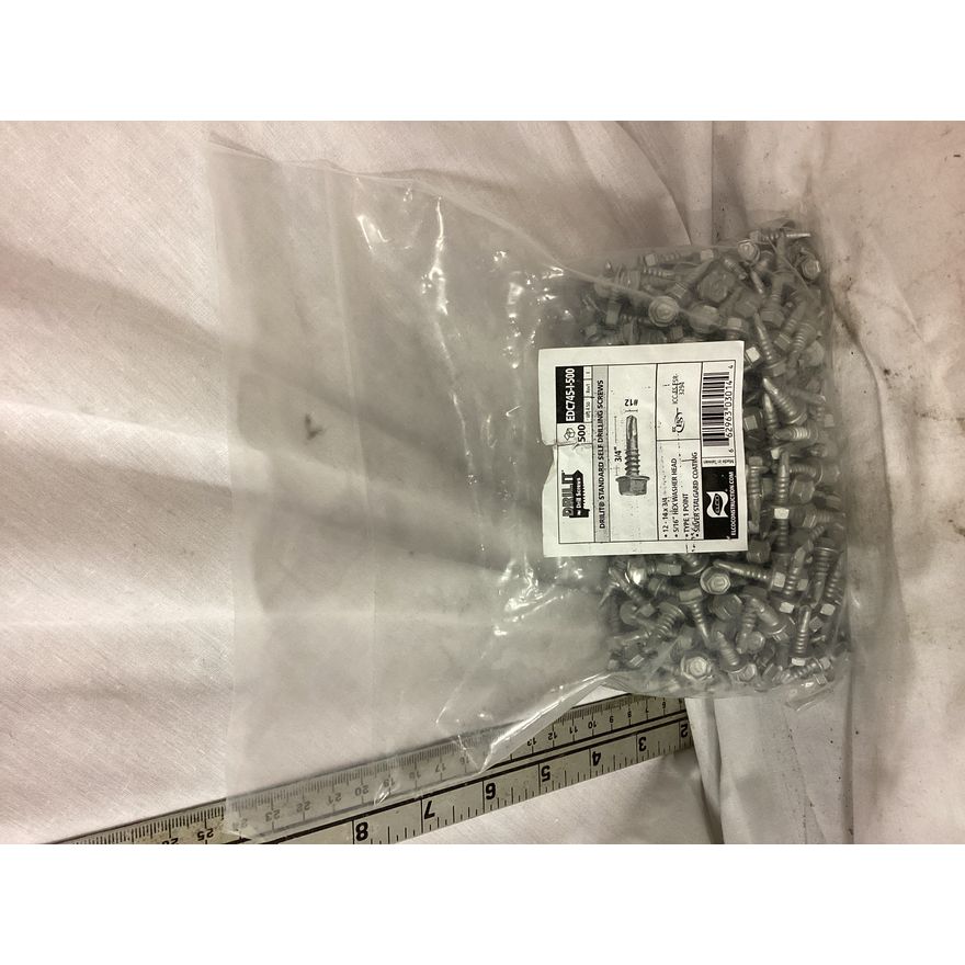 Drilt Elco 3/4'' x #12 Standard Self Drilling Screws- QTY 500