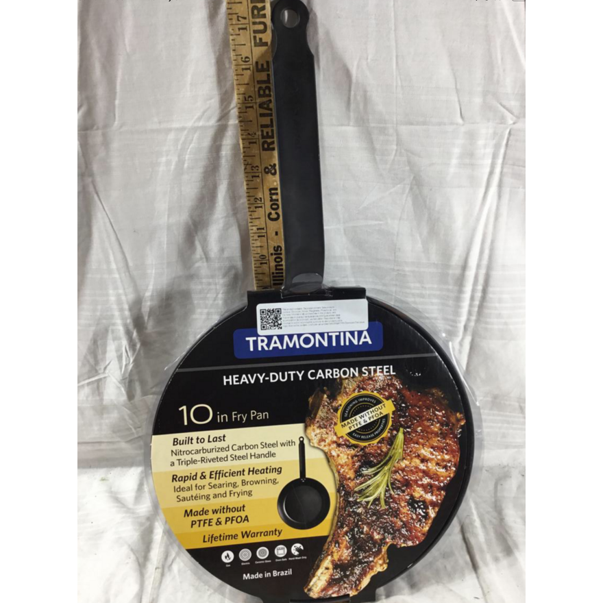 Tramontina Heavy Duty Carbon Steel Frying Pan 10"