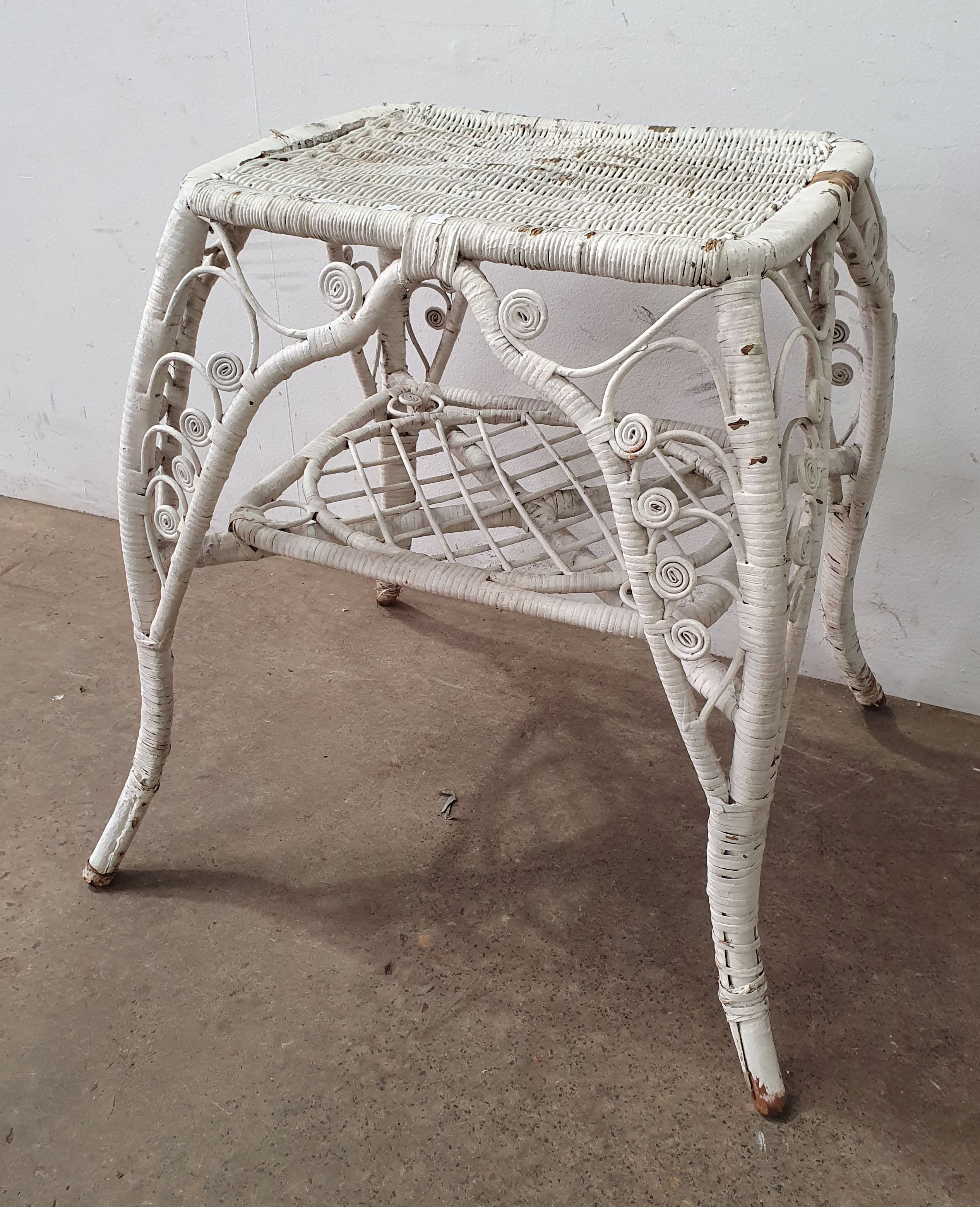 1058 · A CANE OCCASIONAL TABLE