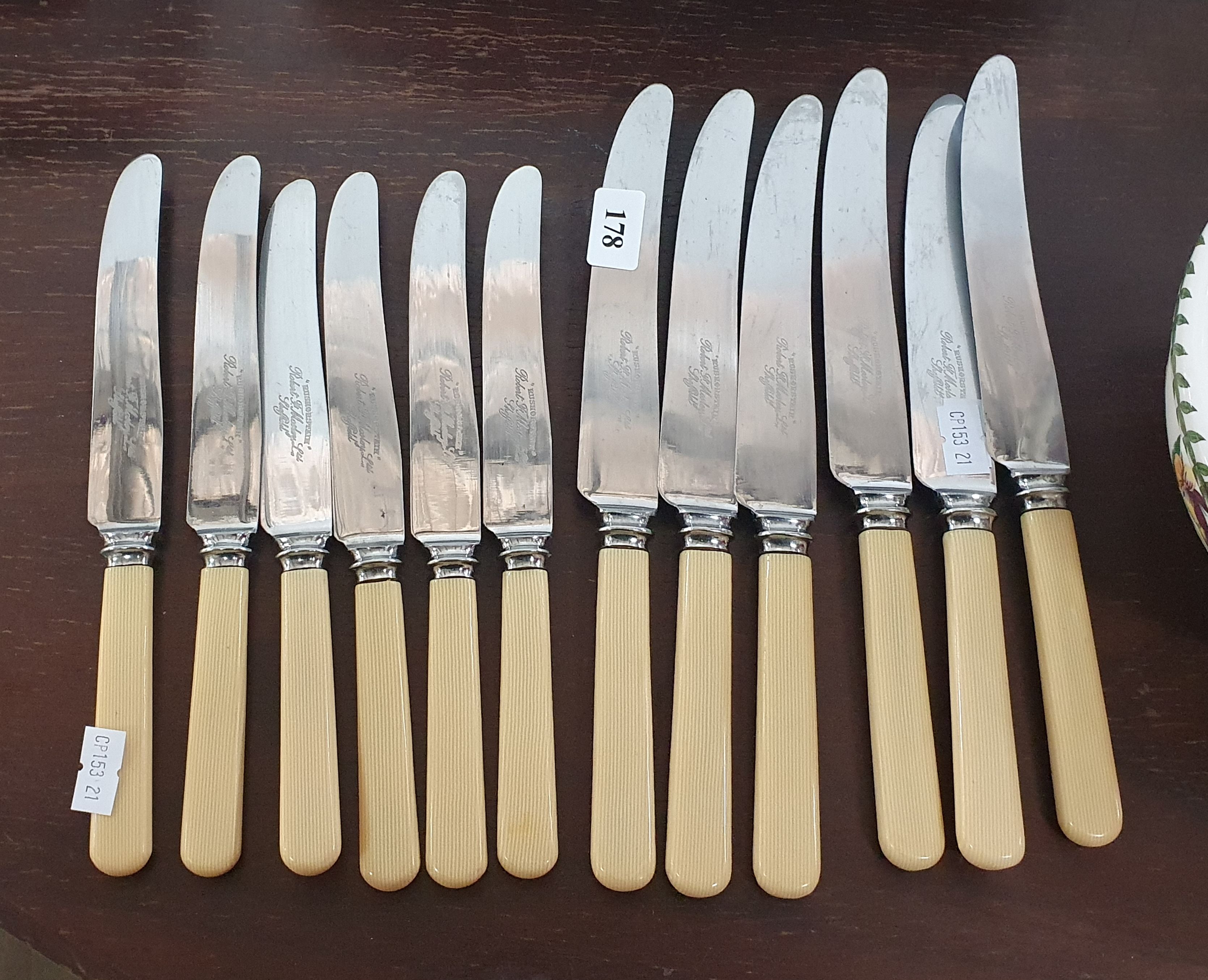 Six Of Each 'Robert Mosley' Dinner Knives And Entree Knives
