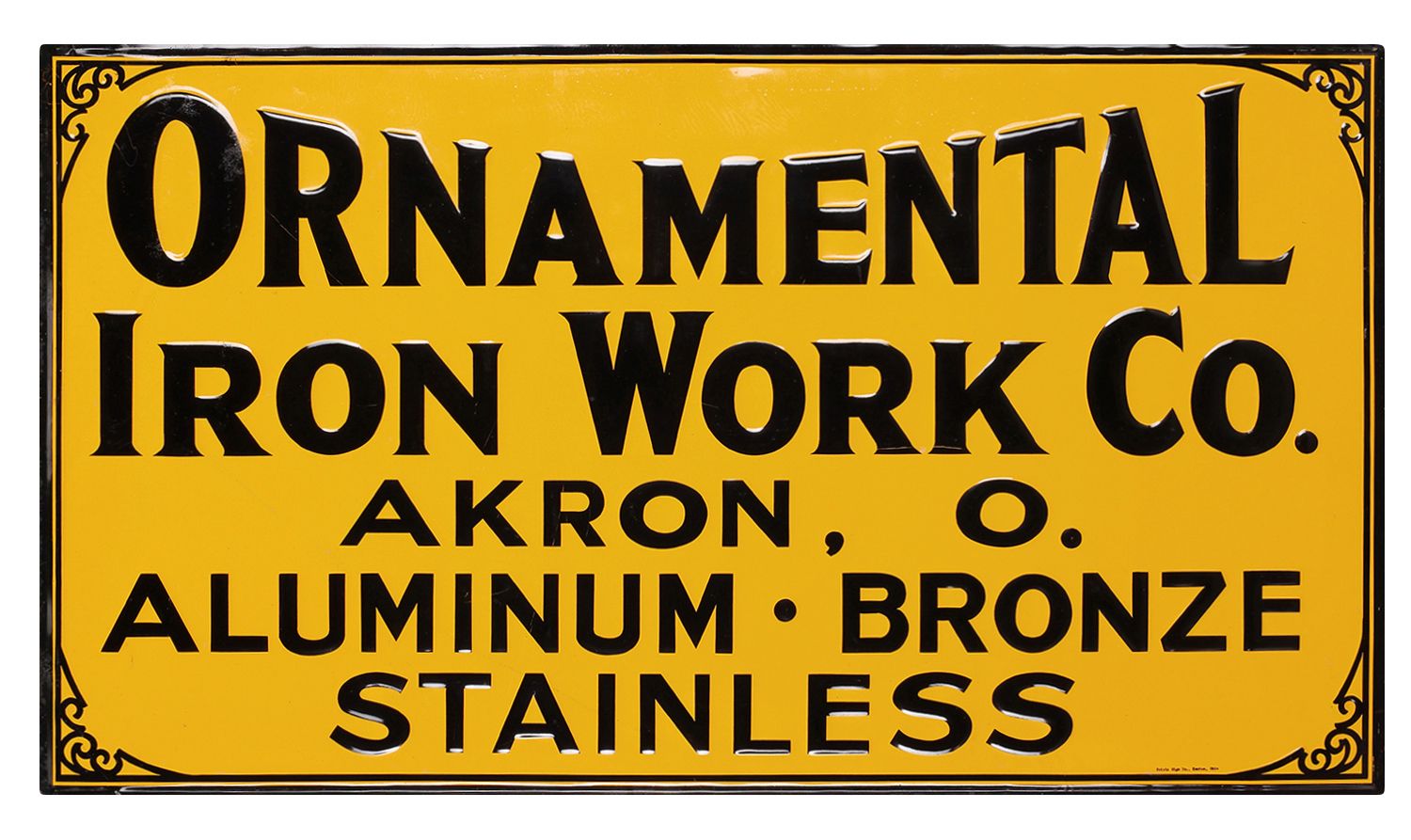 Ornamental Iron Work Co. Sign Antique Advertising LLC