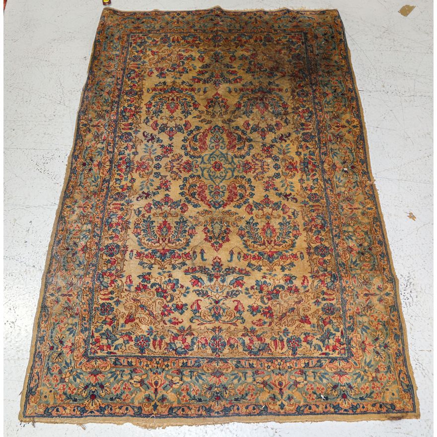 Antique Lavar Kerman Rug, Persia, 3.10 x 5.2