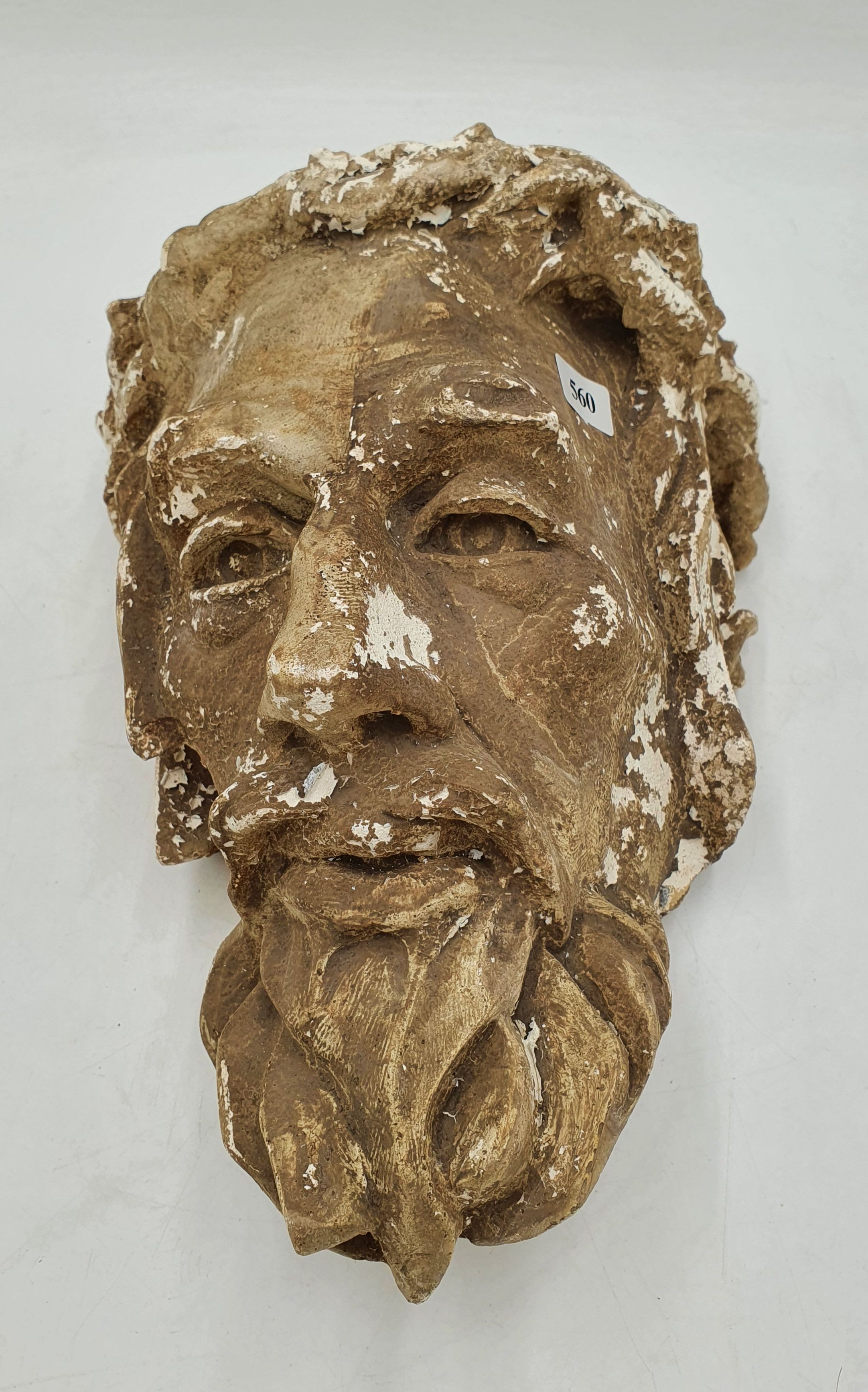 A Plaster Wall Mask In The Classical Style