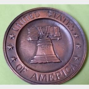 Copper-Metal Liberty Bell Plate made in Taiwan