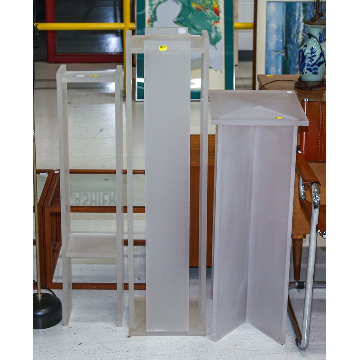 Three Lucite Stands