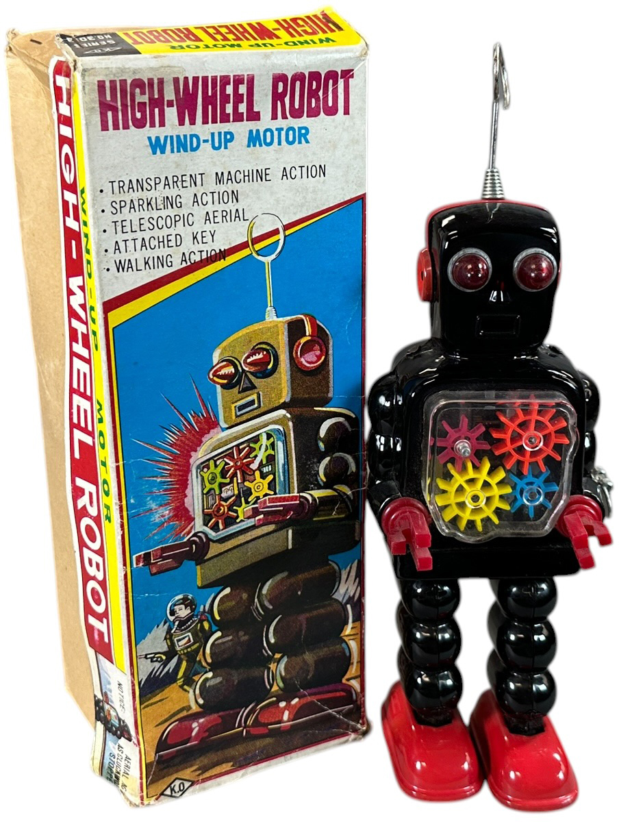 ヨシヤ 1960年代 のHIGH-WHEEL ROBOT です。飾ってその存在感には圧倒 