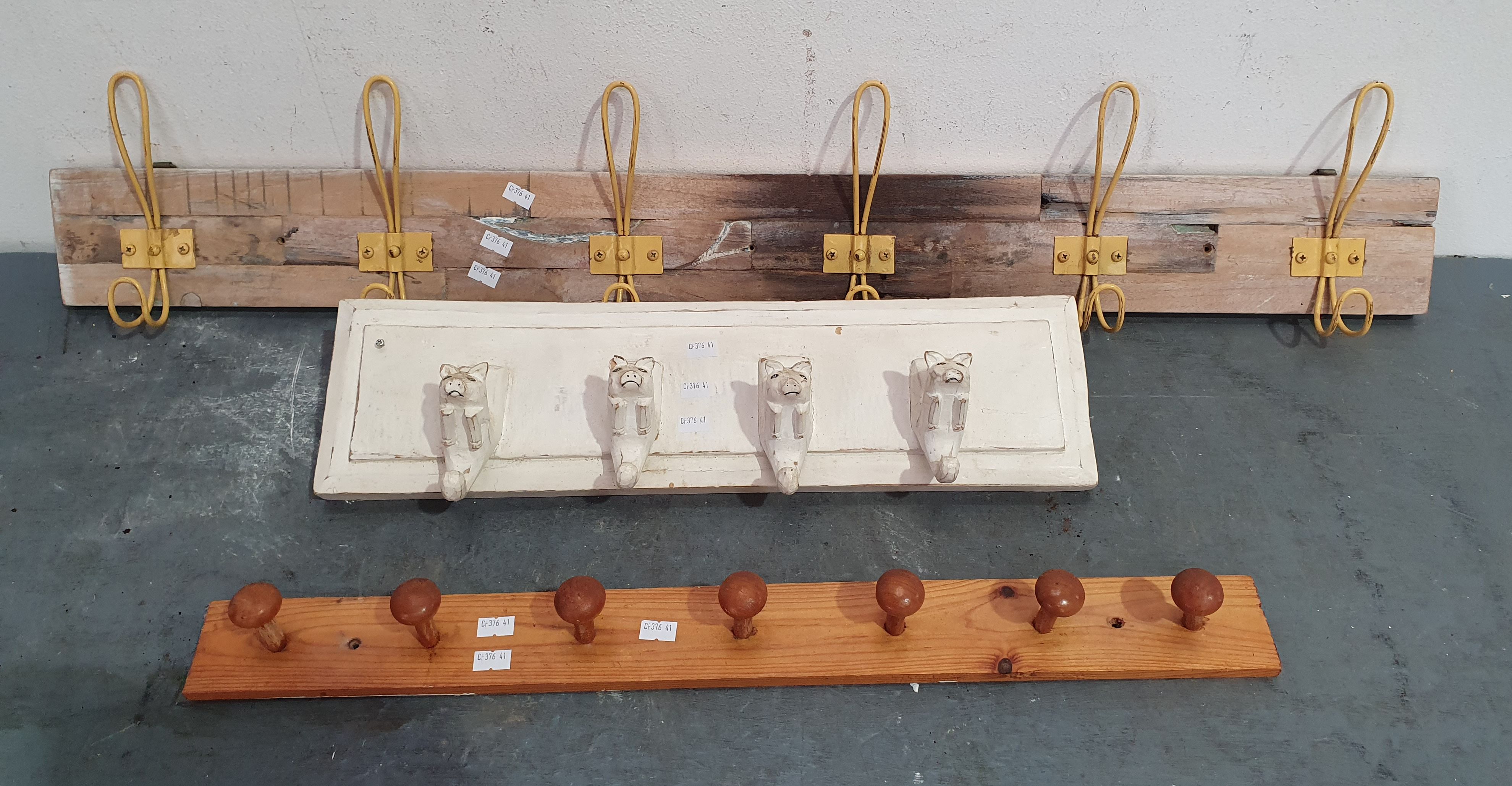 2410 · THREE VARIOUS HANGING HOOKS