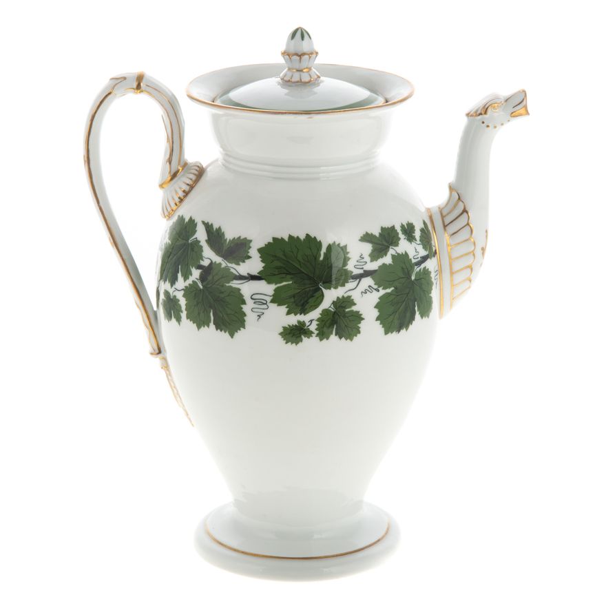 Meissen Porcelain Grape Vine Chocolate Pot