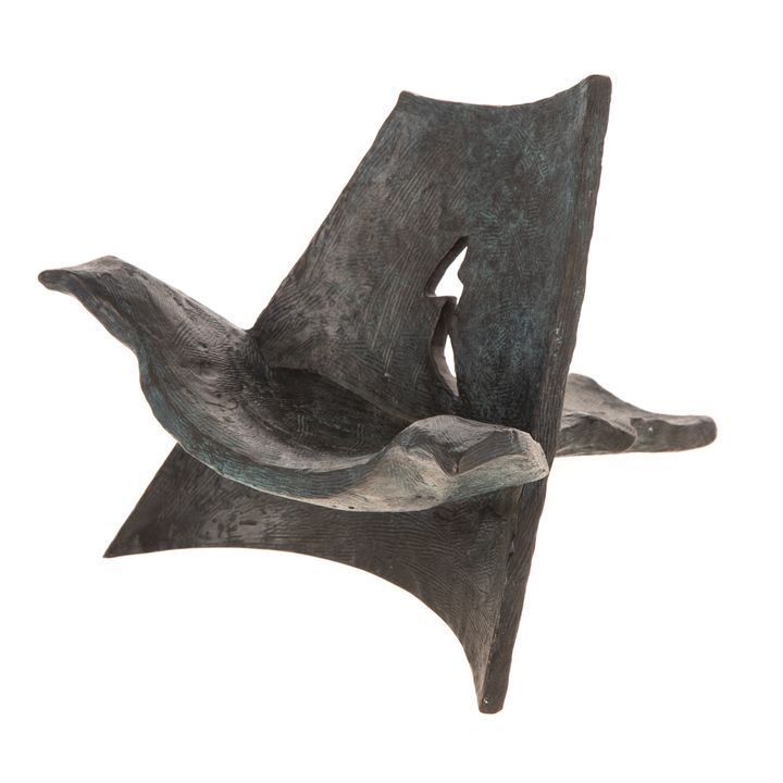 Wendell Castle. "Angel" Miniature Chair, bronze