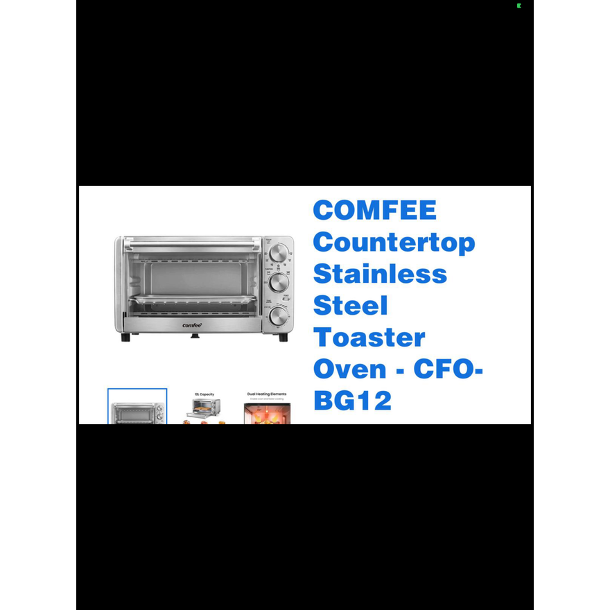 Comfee Countertop Stainless Steel Toaster Oven- 14.8'' x 11.9'' x 8.9'' 120V/60Hz, 1100W