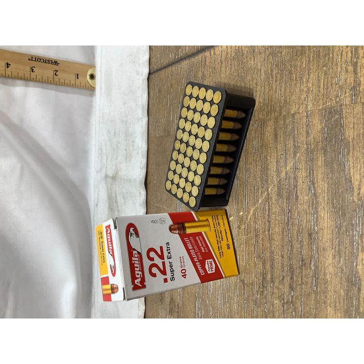 Aguila .22 Super Extra Copper Plated Bullets 40 Grain 50 Cartridges
