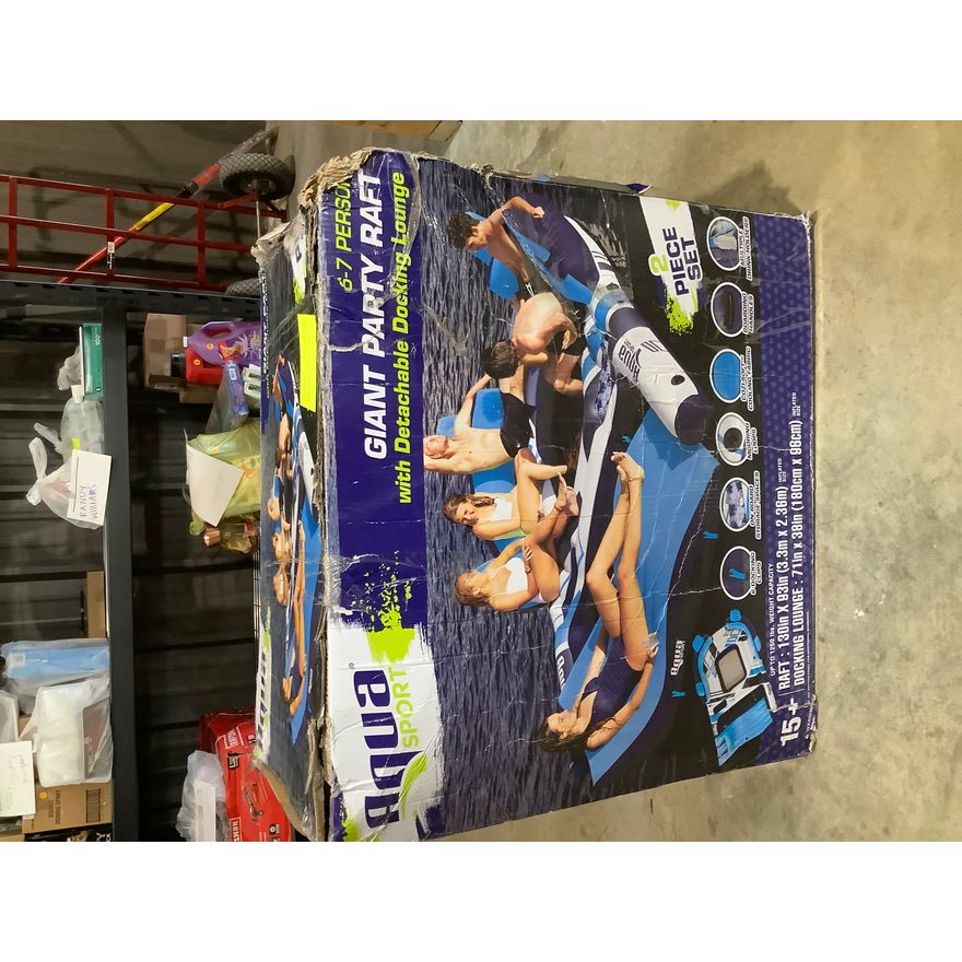 Aqua Sport Giant Party Raft With Detachable Docking Lounge