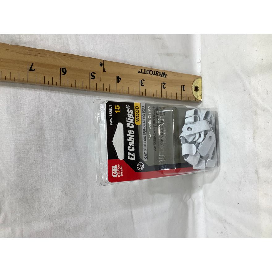 15ct Gardner Bender 1/4" EZ Cable Clamp-White Finish