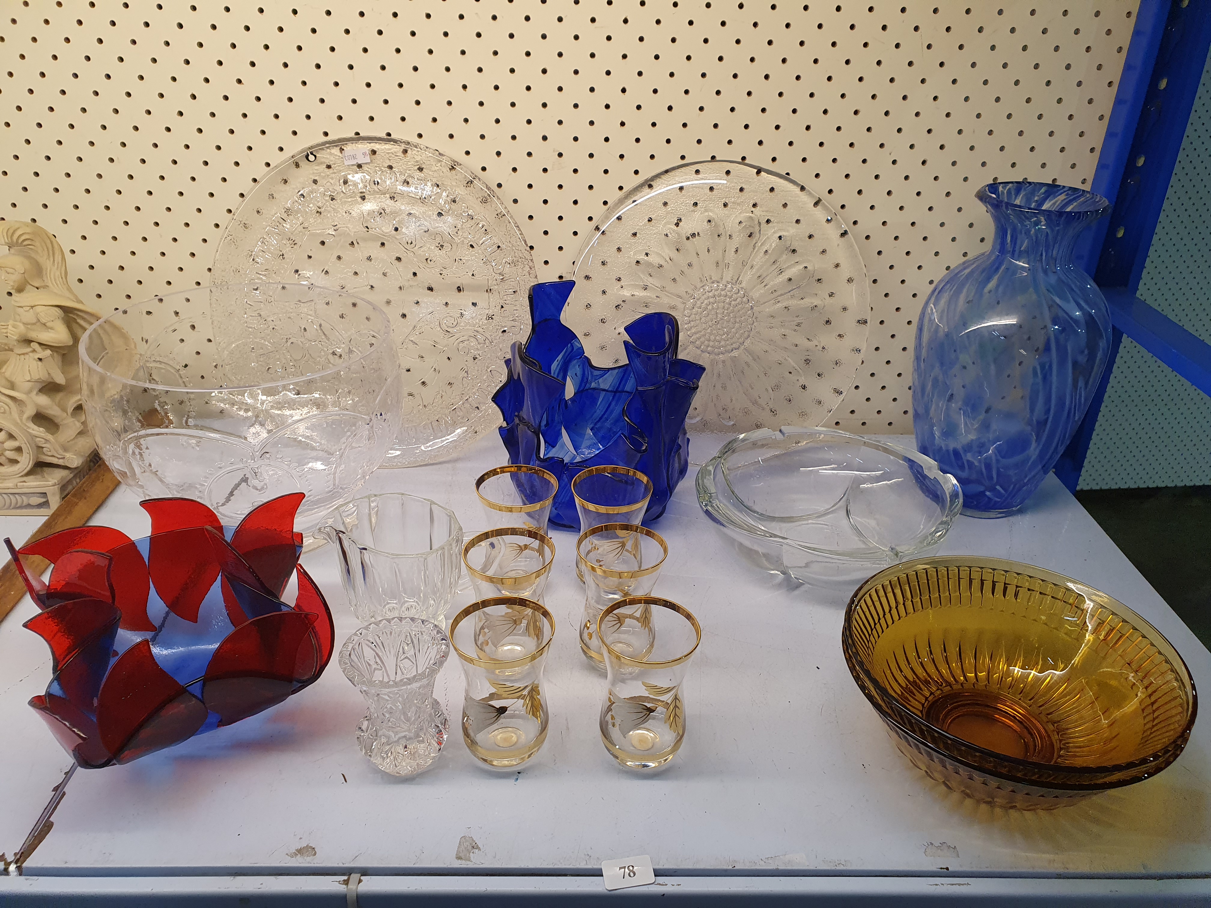 78 · A GROUP OF ART GLASS WARES