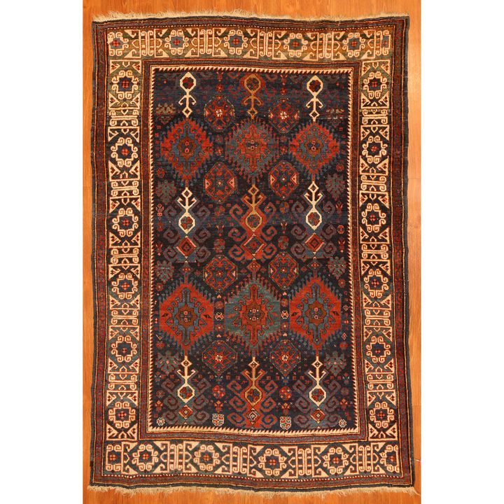 Antique Kuba Rug, Persia, 4.2 x 6.3