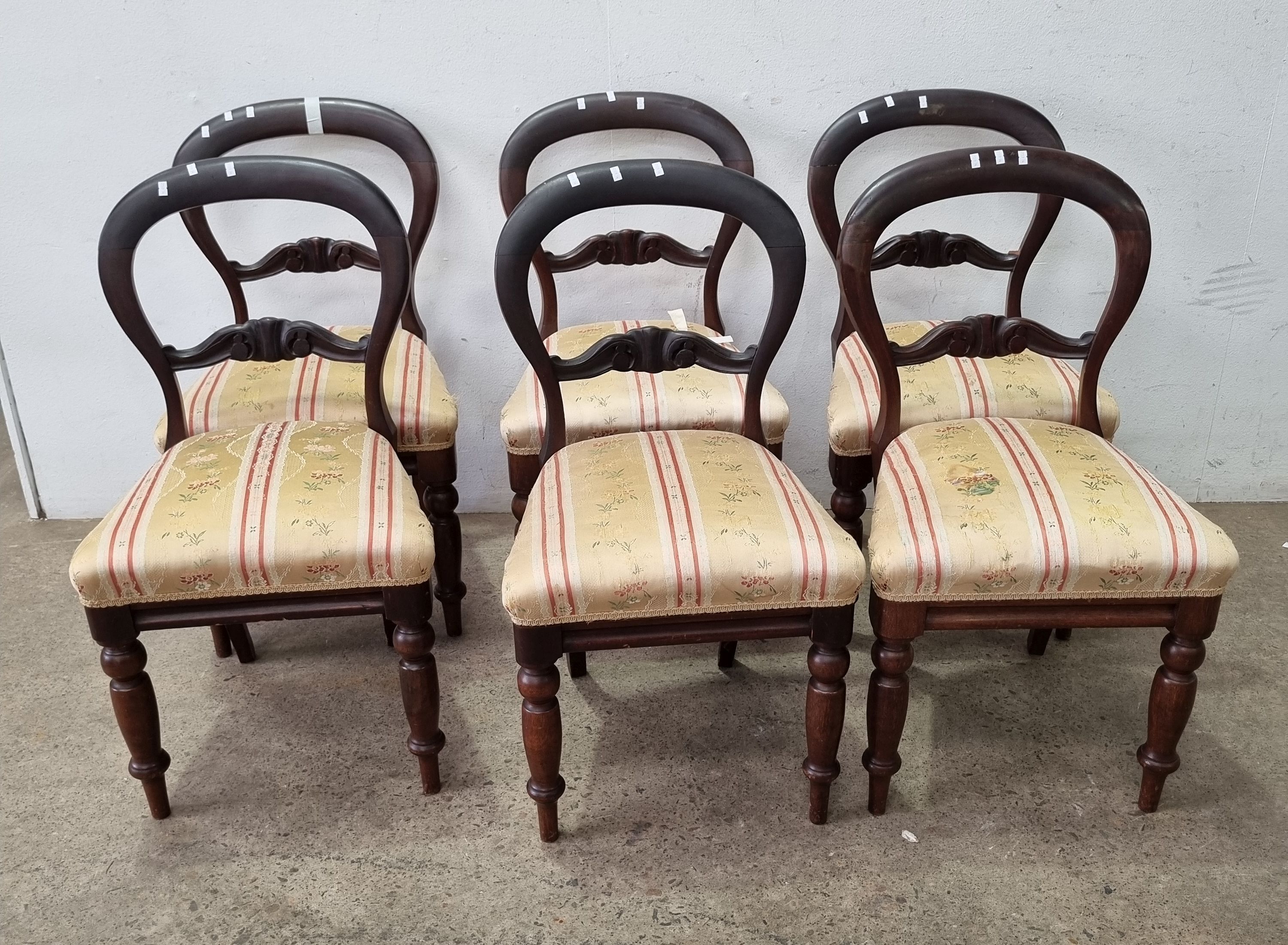 A Set Of Six Balloon Back Chairs