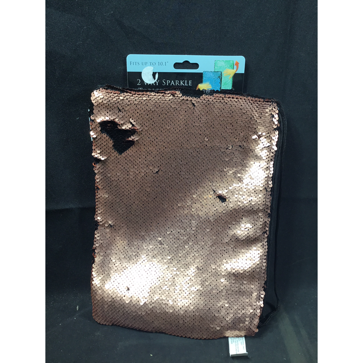 Sequin Pouch w/ Strap for Carrying 12"x9.25" (Rose Gold)