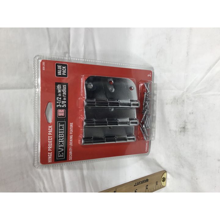 Everbilt 3pk Hinge Project Pack 3-1/2in w/5/8in Radius Chrome Finish