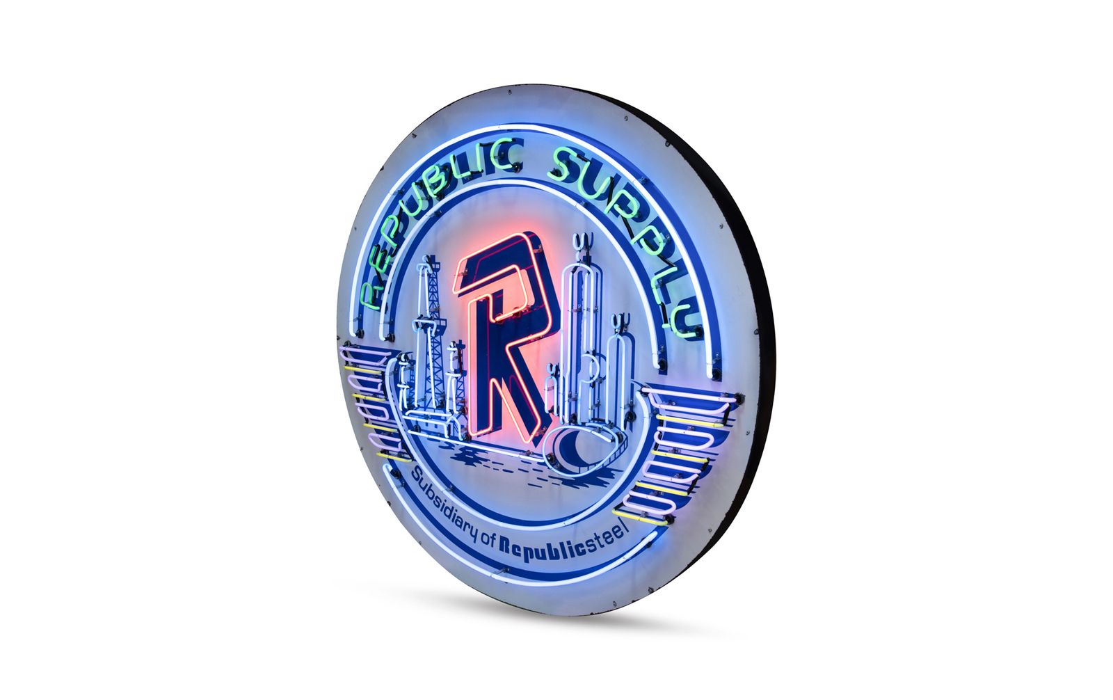 Republic Supply Illuminated Neon Sign | Gooding Christie's