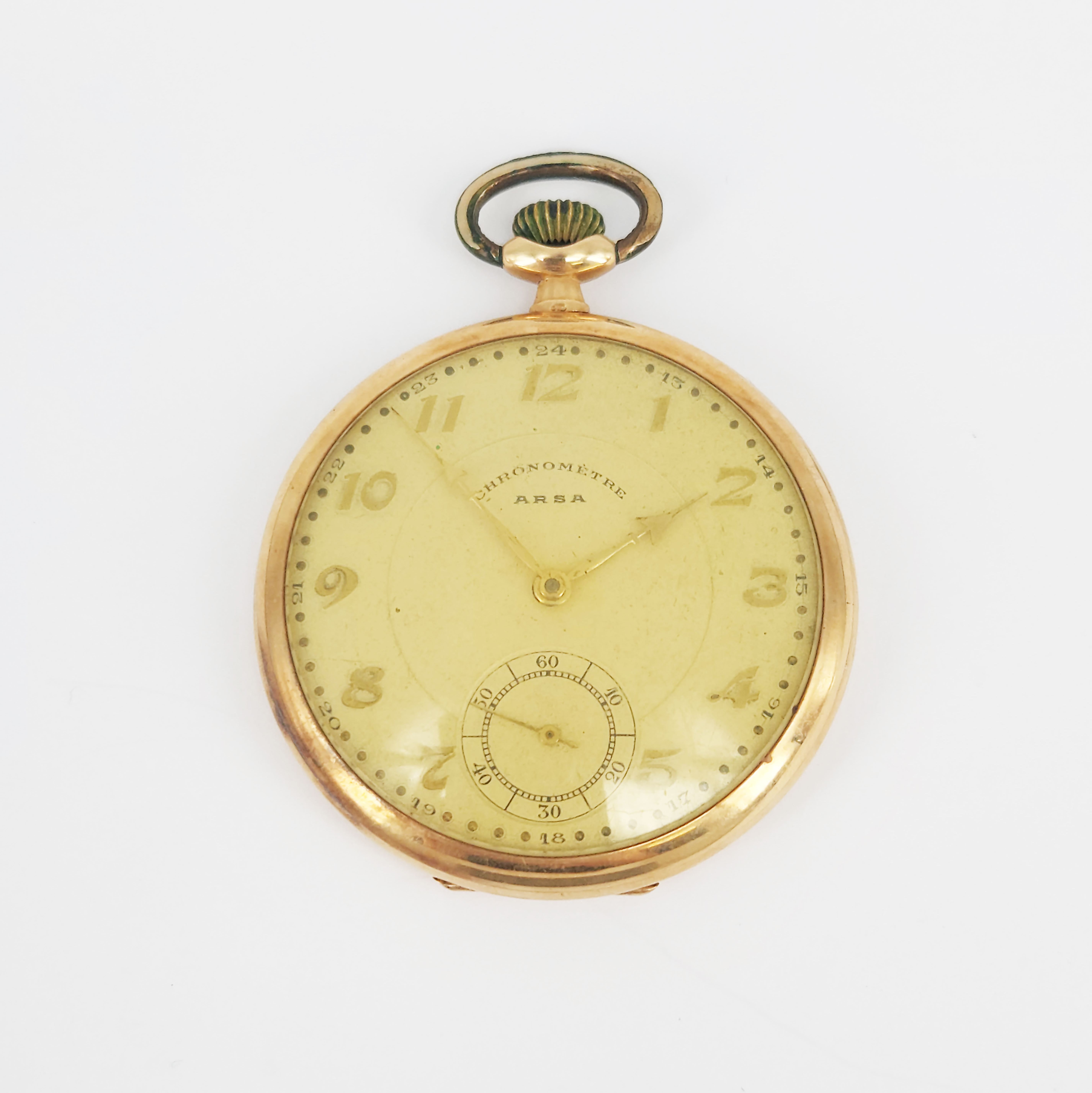 275 · A 14ct YELLOW GOLD OPEN FACE CHRONOMETER POCKET WATCH
