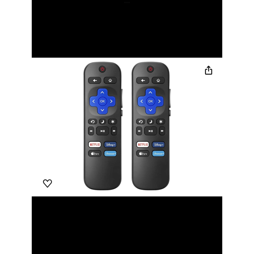 Replacement Roku TV Remotes 2pk