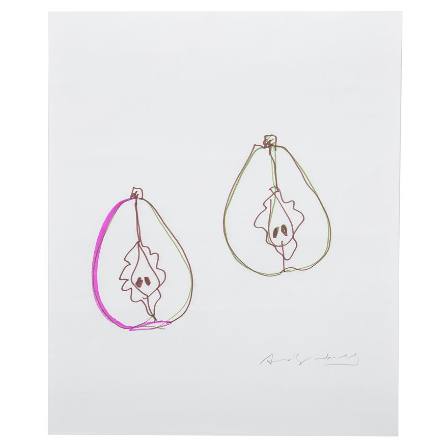 Andy Warhol. Sliced Pears, marker on paper