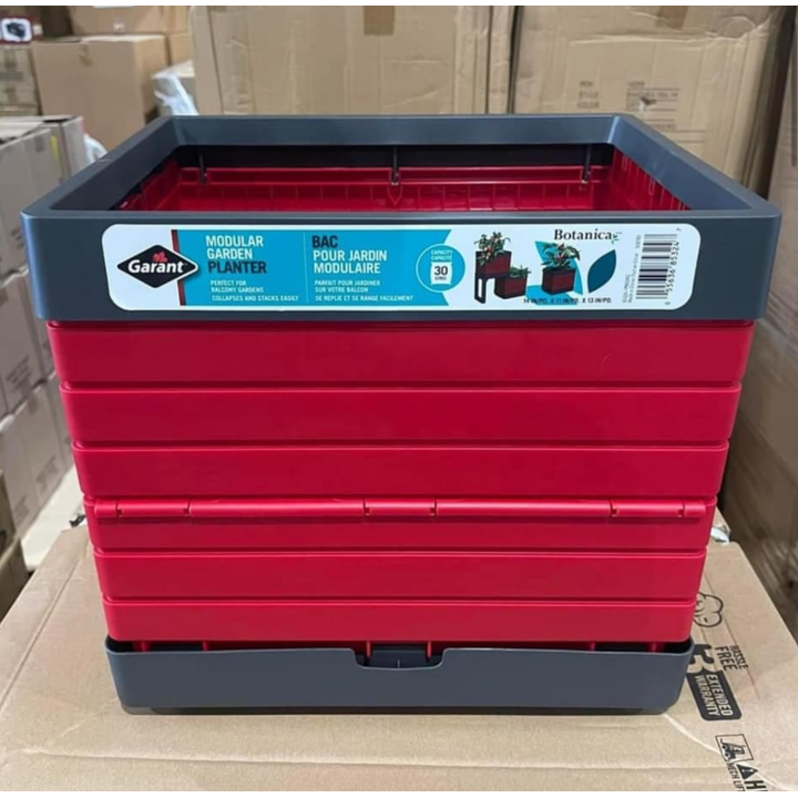Garant Modular Garden Planter 14" x 11" x 13" - Red